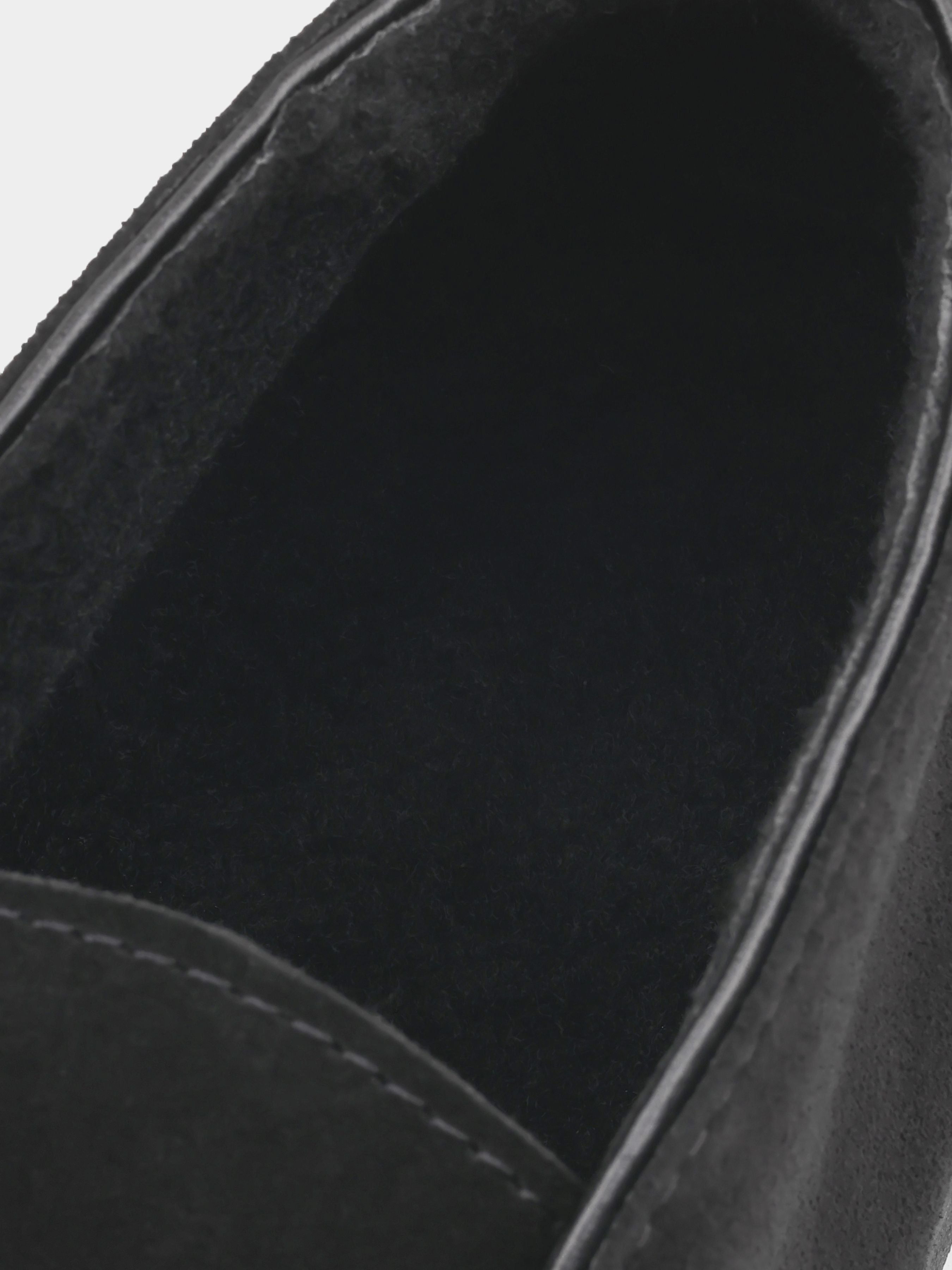 Boots, Ottaviano, Black Suede, Men's shoes, natural suede upper and fleece lining, substrate view