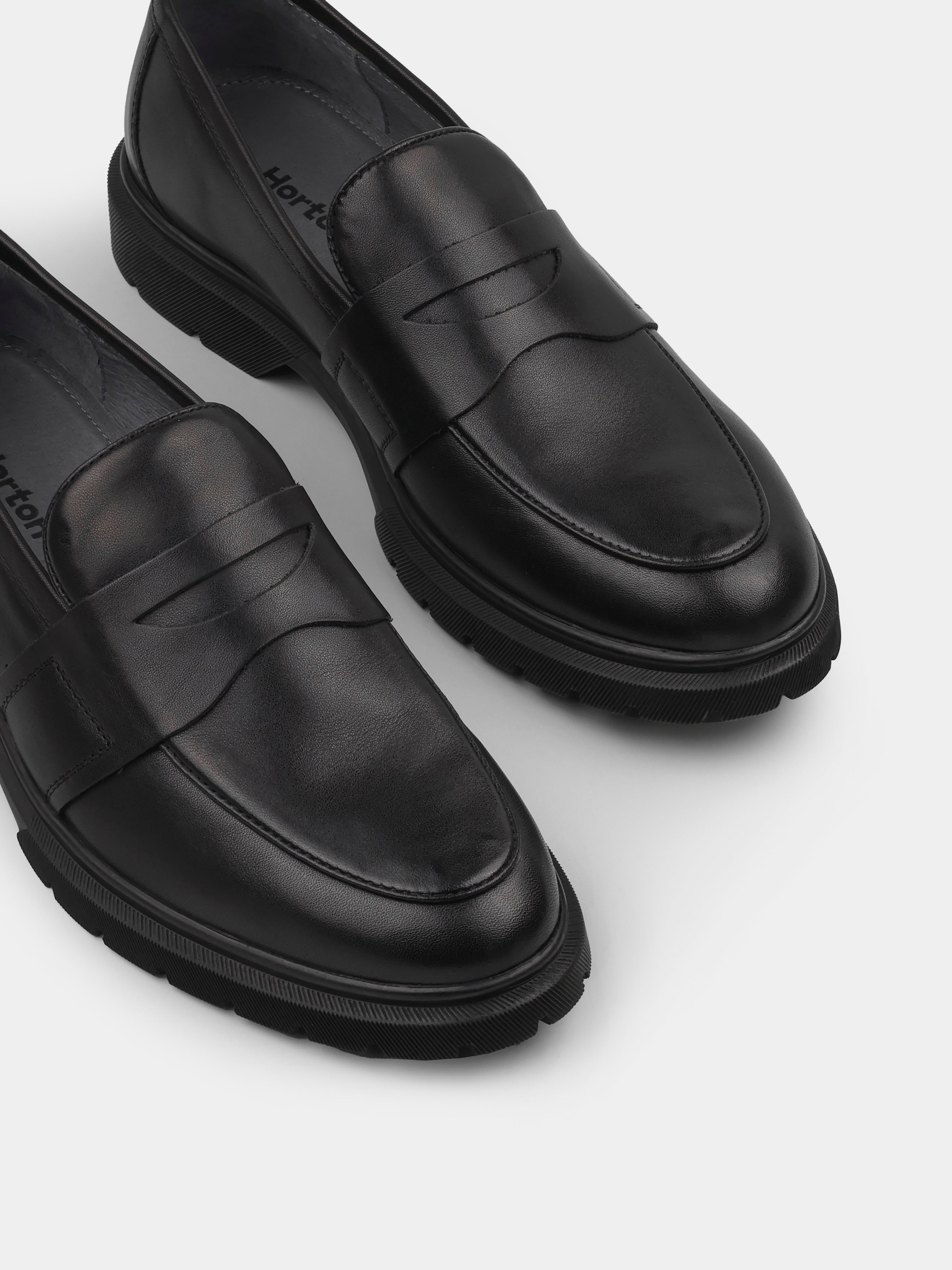 Loafers, Foret, Black, Men's shoes, natural leather upper and lining, diagonally view