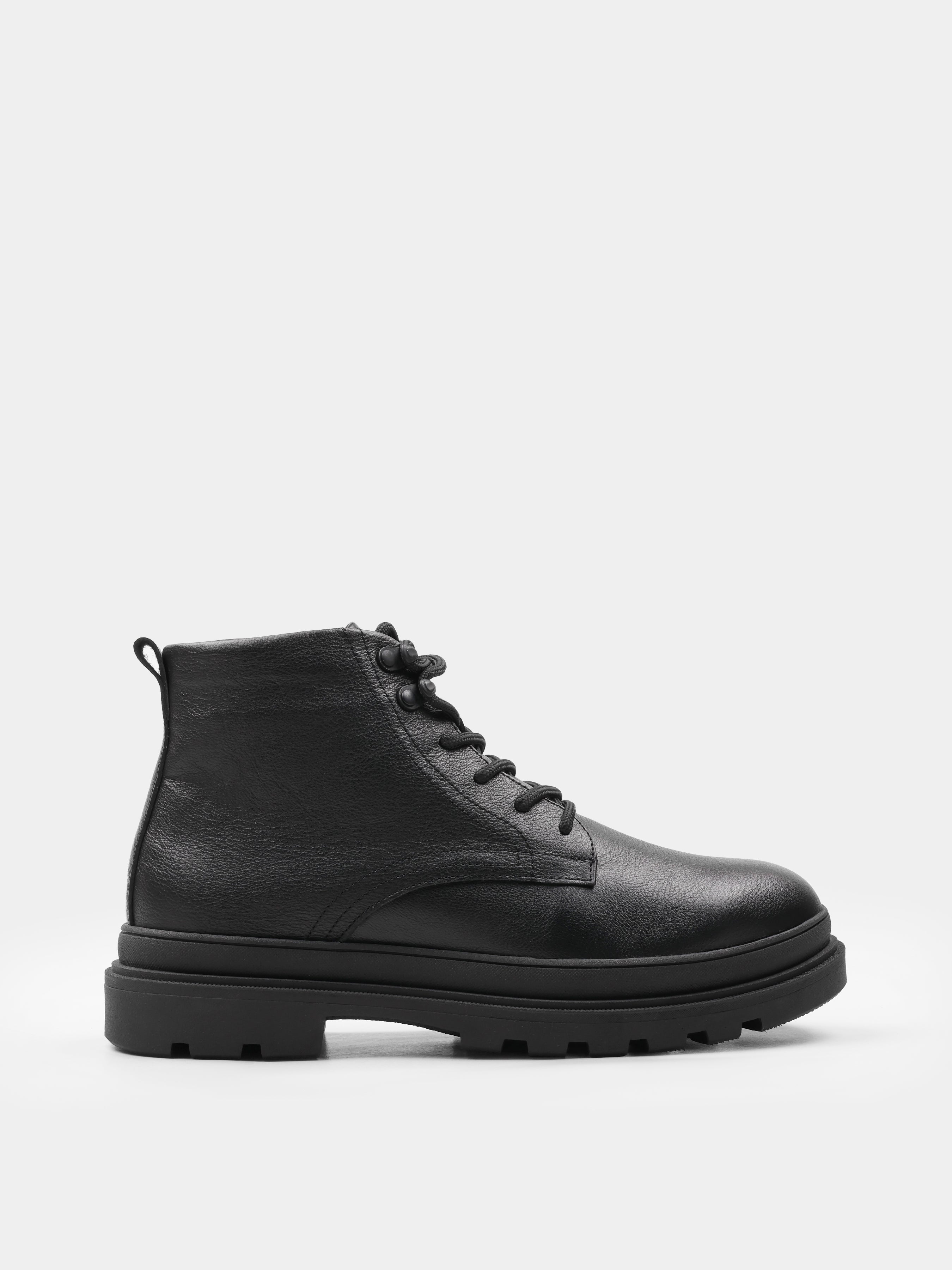 Boots, Sperone, Black, Men's shoes, natural leather upper and fleece lining, right view