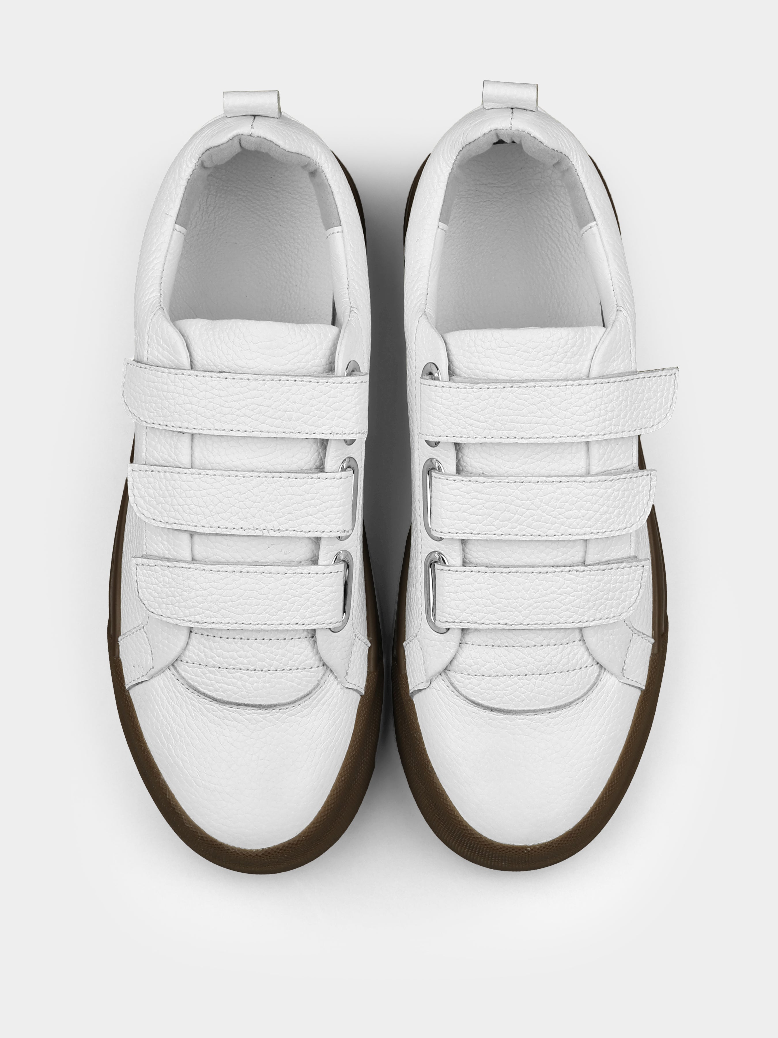 Sneakers, Settanta, White, Men's shoes, natural leather upper and  lining, front view