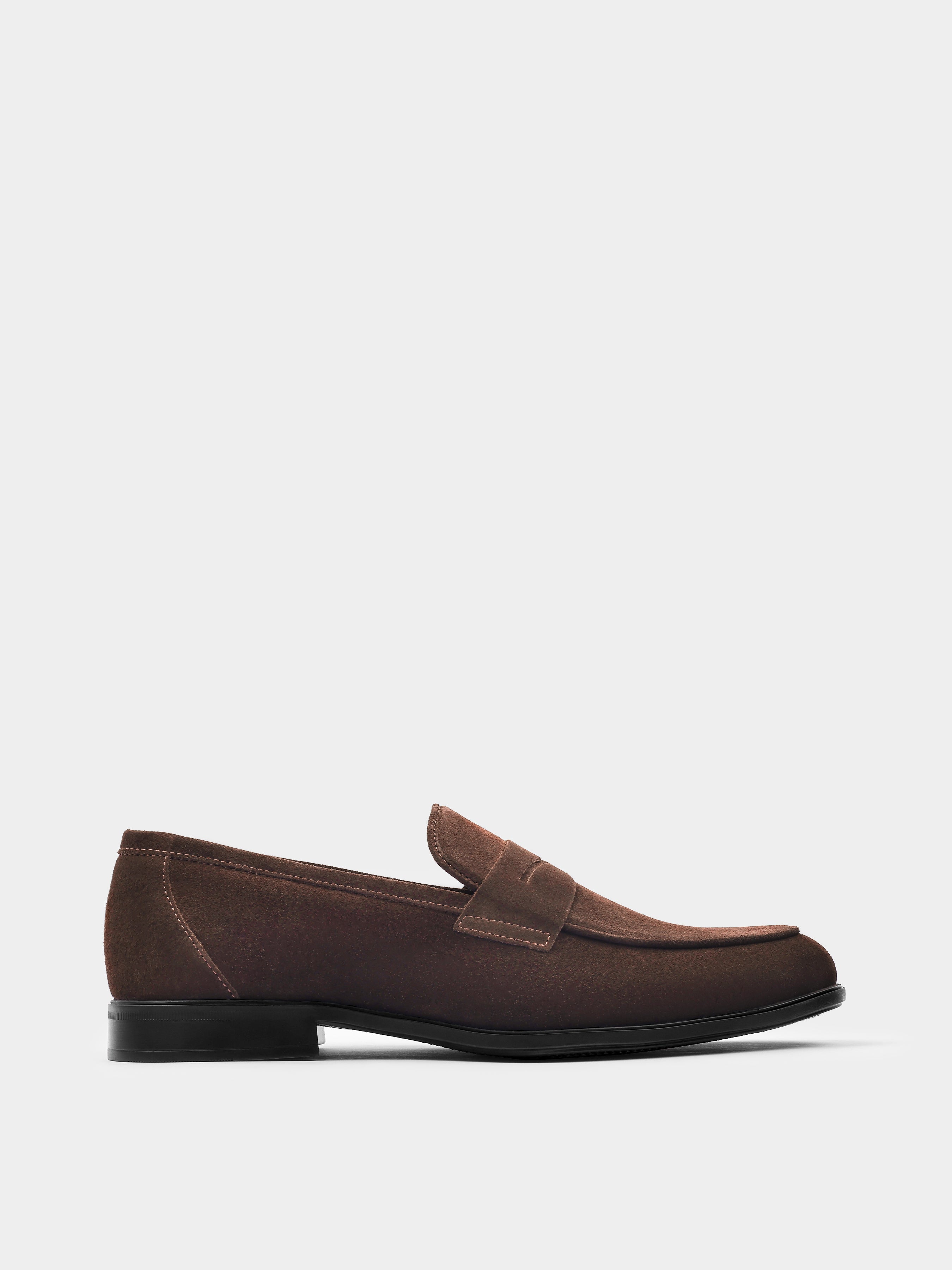 Demini Brown Suede Loafers