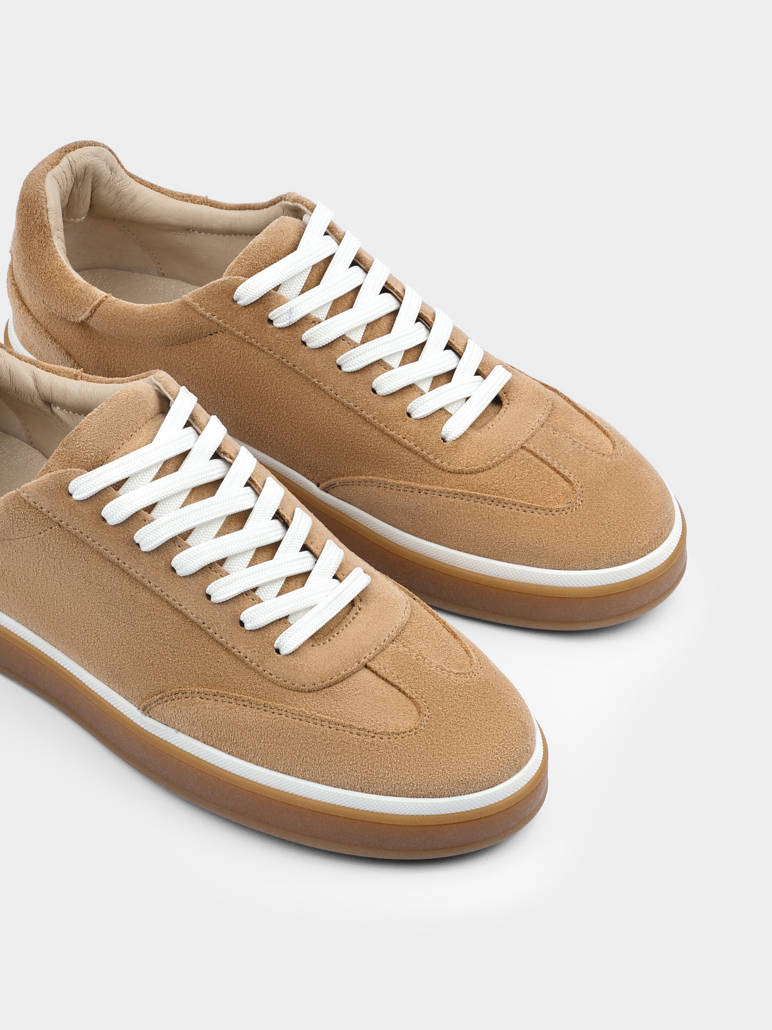 Volere Beige Suede Sneakers