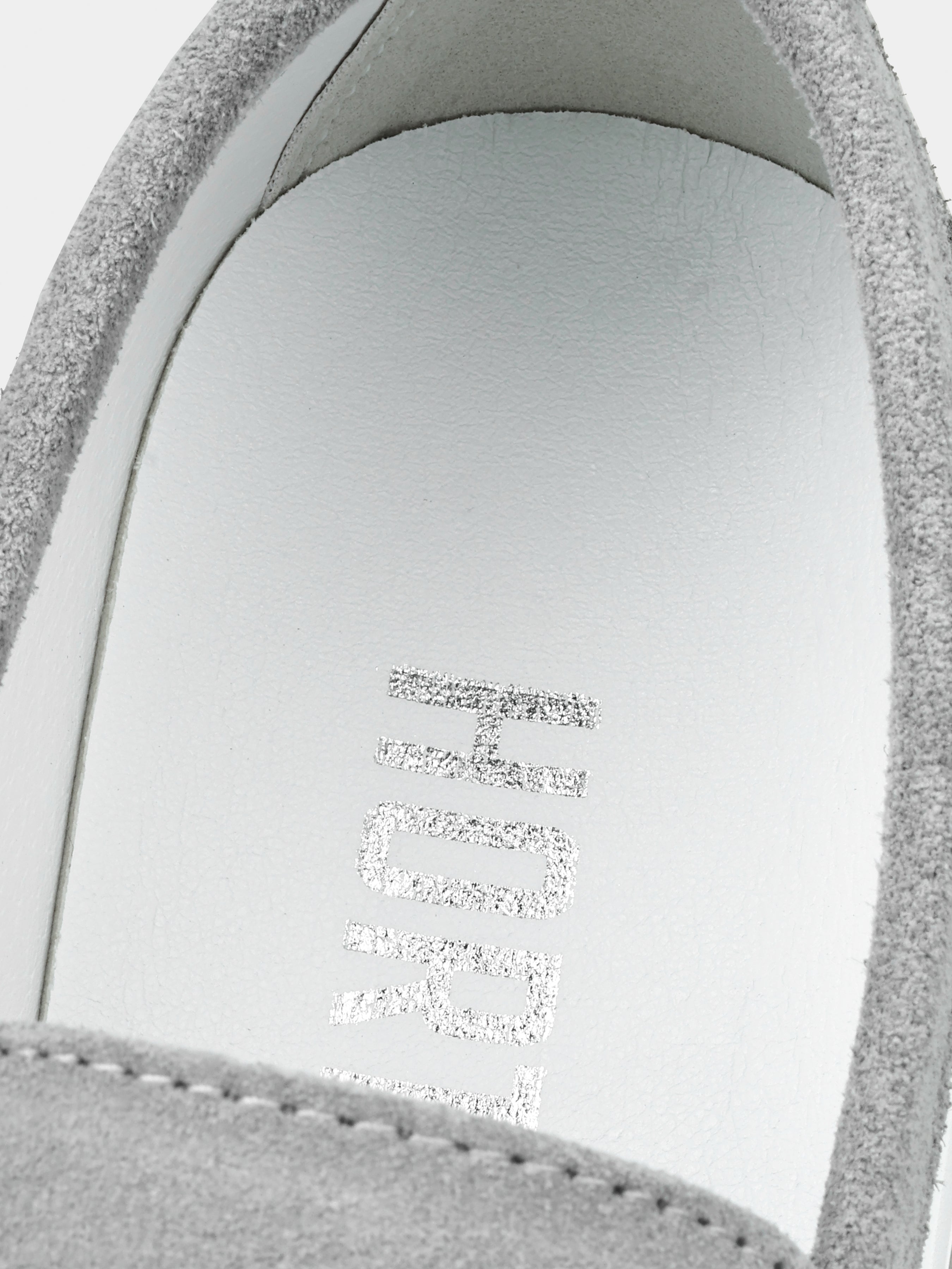 Loafers, Spectrum, Grey, Men's shoes, natural suede upper and  leather lining, insole view