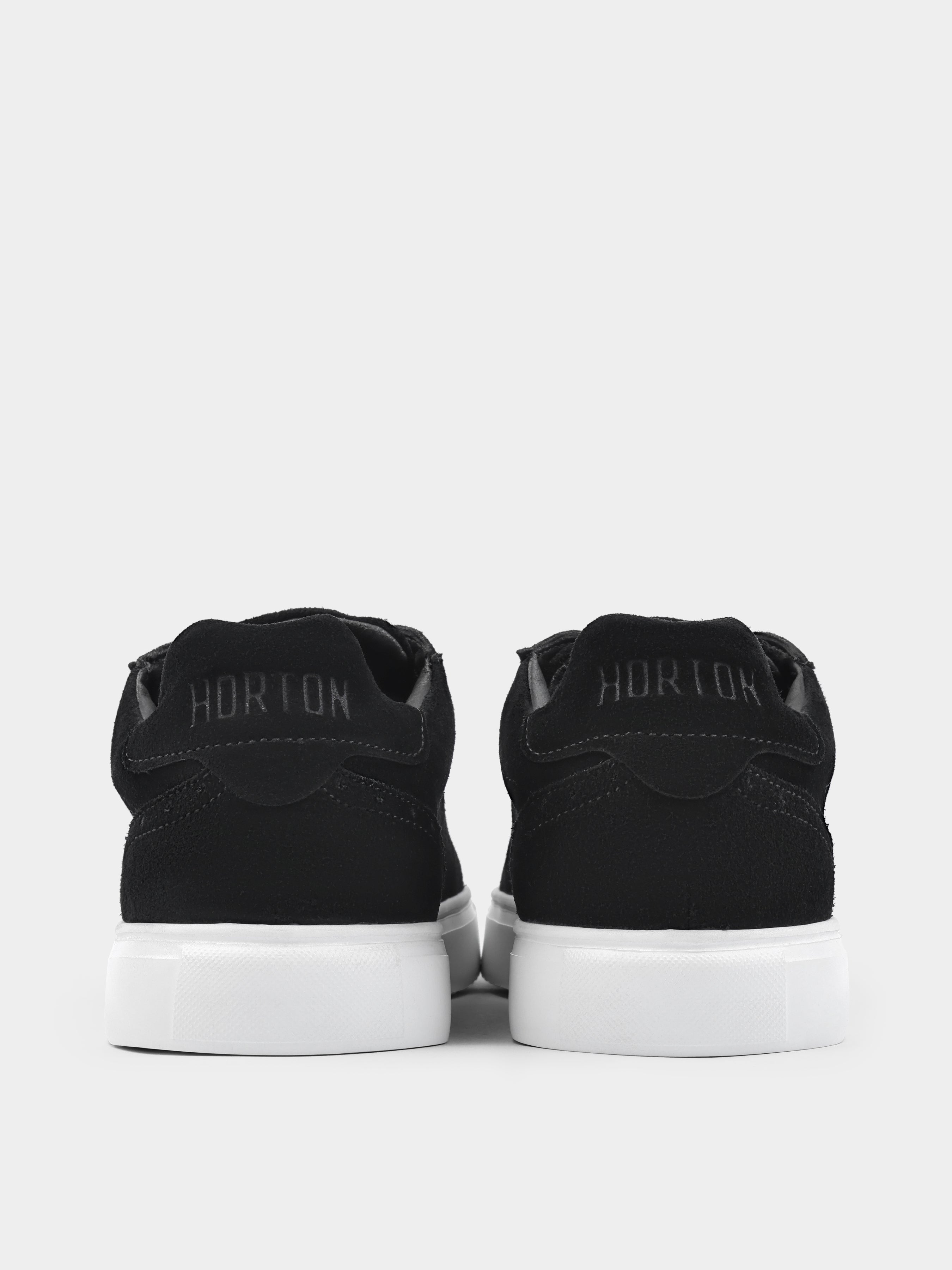 Intendo Black White Suede Sneakers
