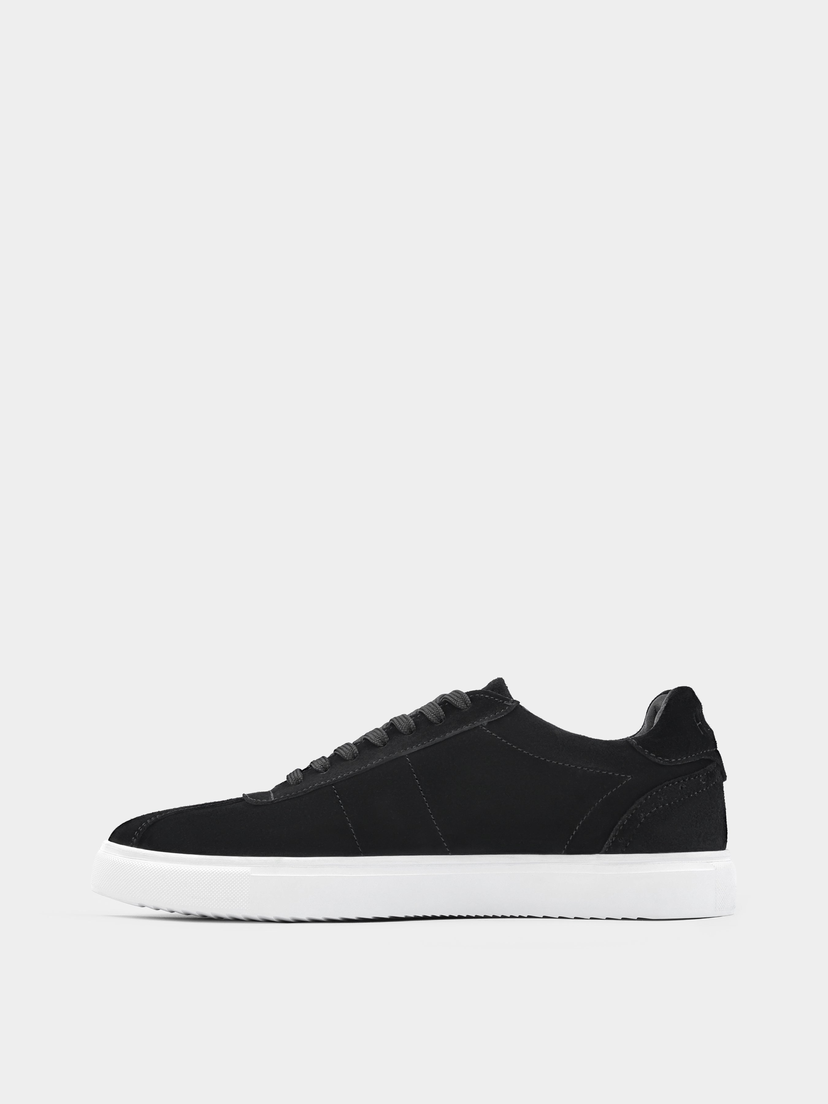 Intendo Black White Suede Sneakers