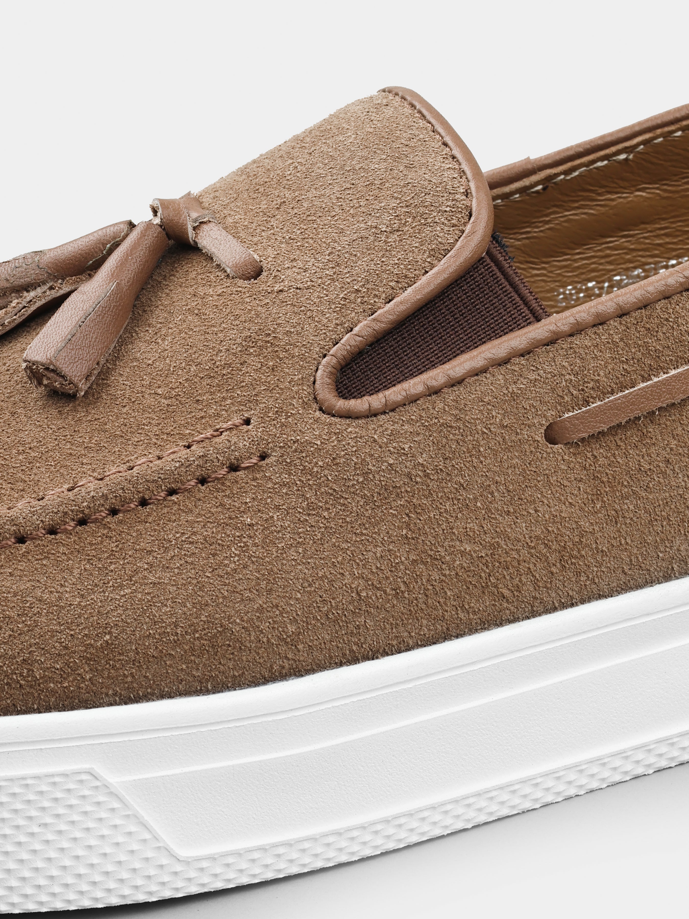 Loafers, Spectr, Sand, Men's shoes, natural suede upper and  leather lining, tassel view