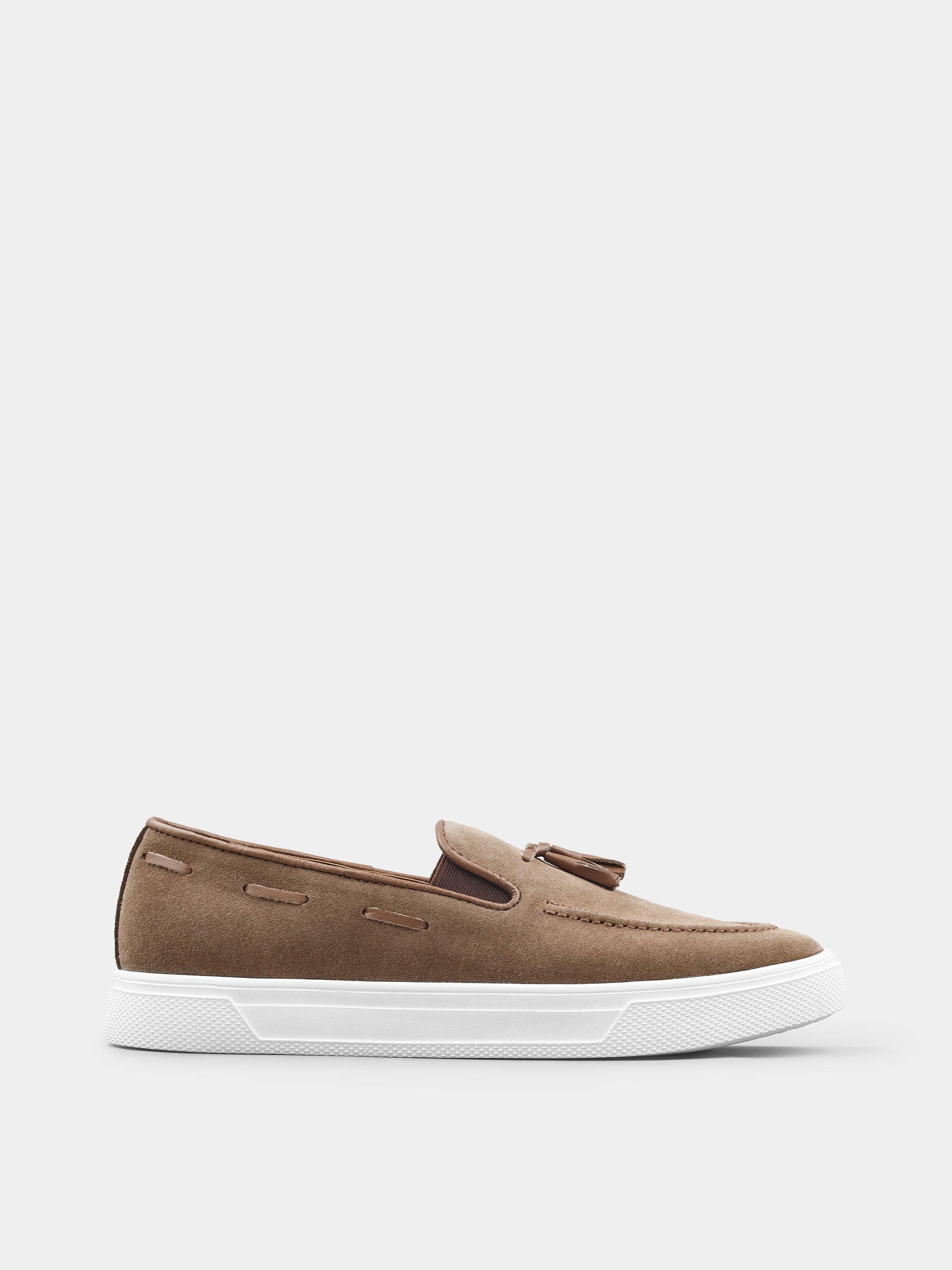 Loafers, Spectr, Sand, Men's shoes, natural suede upper and  leather lining, right view