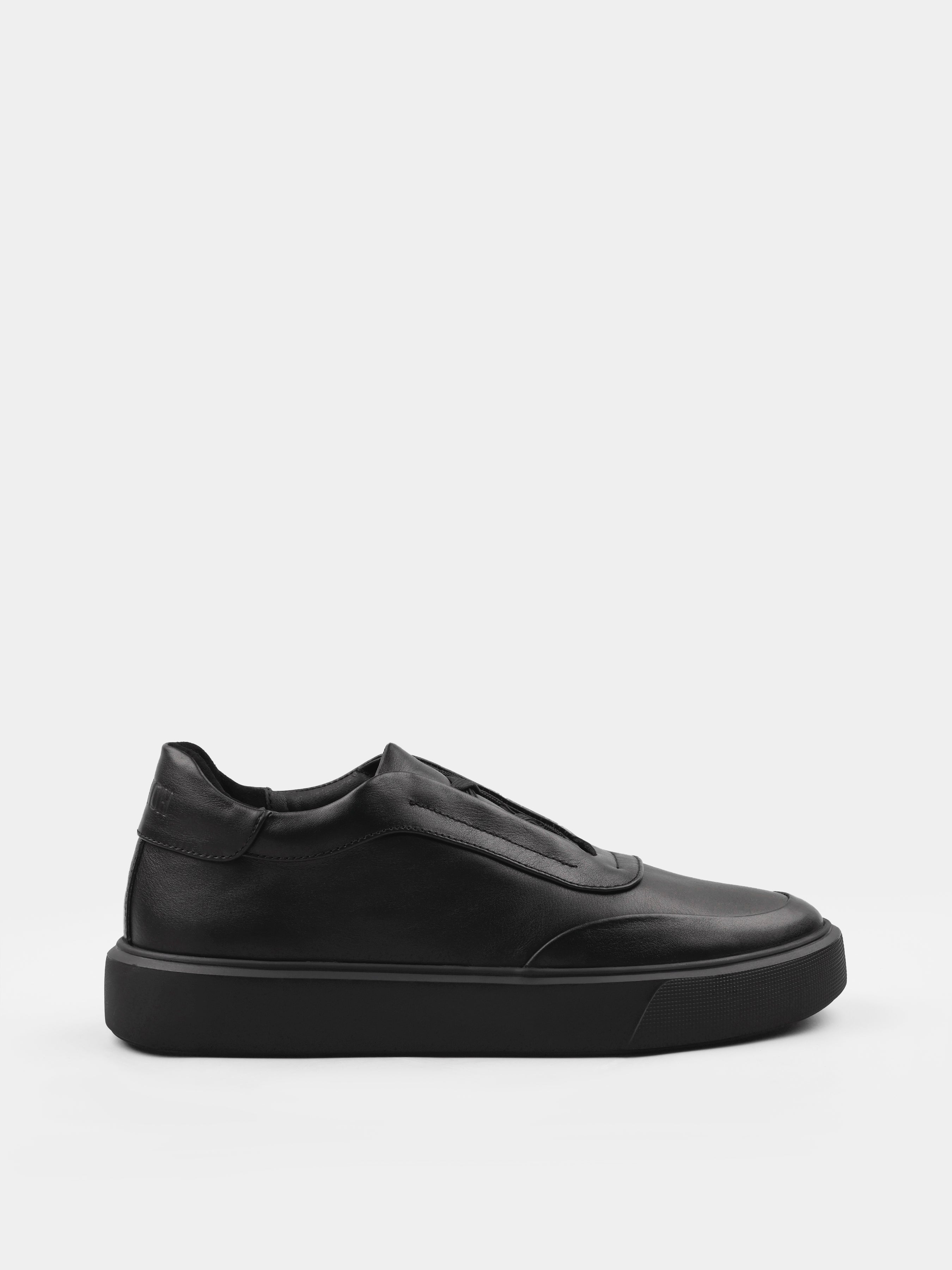 Sneakers, Sette, Black, Men's shoes, natural leather upper and lining, right view