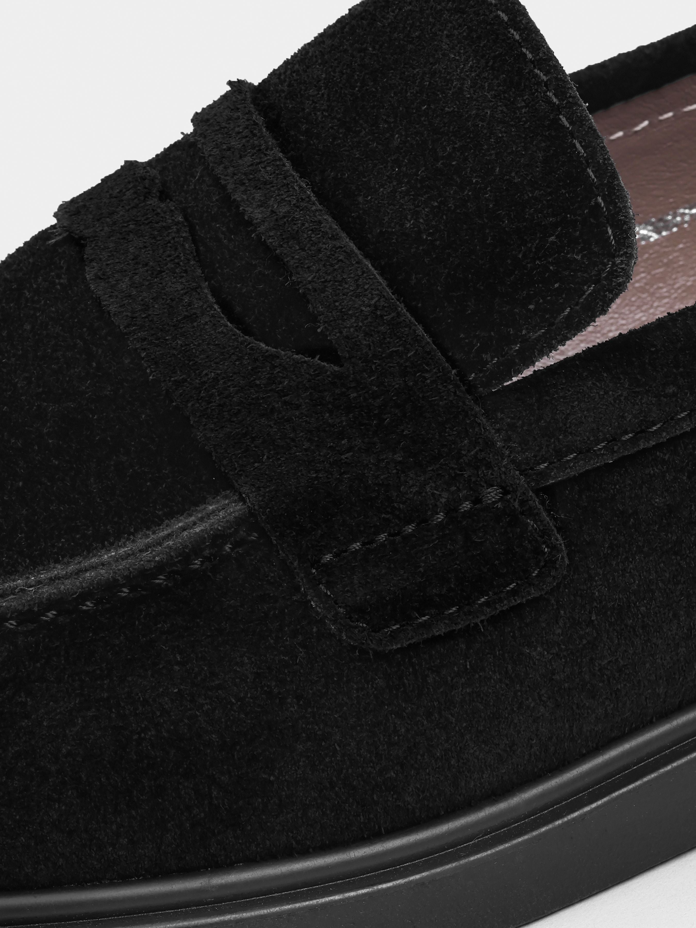 Prospero Black Suede Loafers