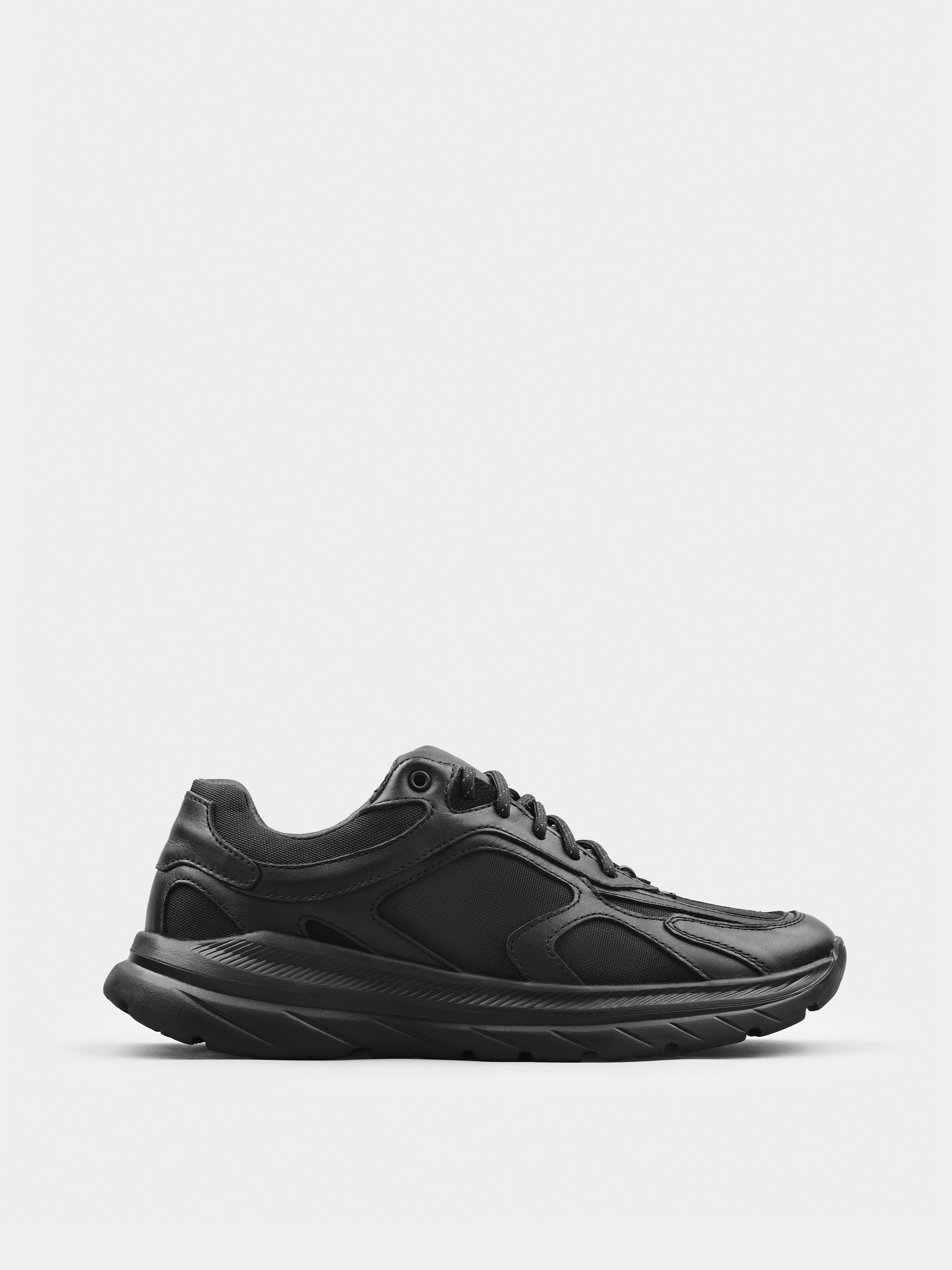 Sneakers, Bairo, Black, Men's shoes, natural leather/Cordura 1000D upper and textile lining, right view