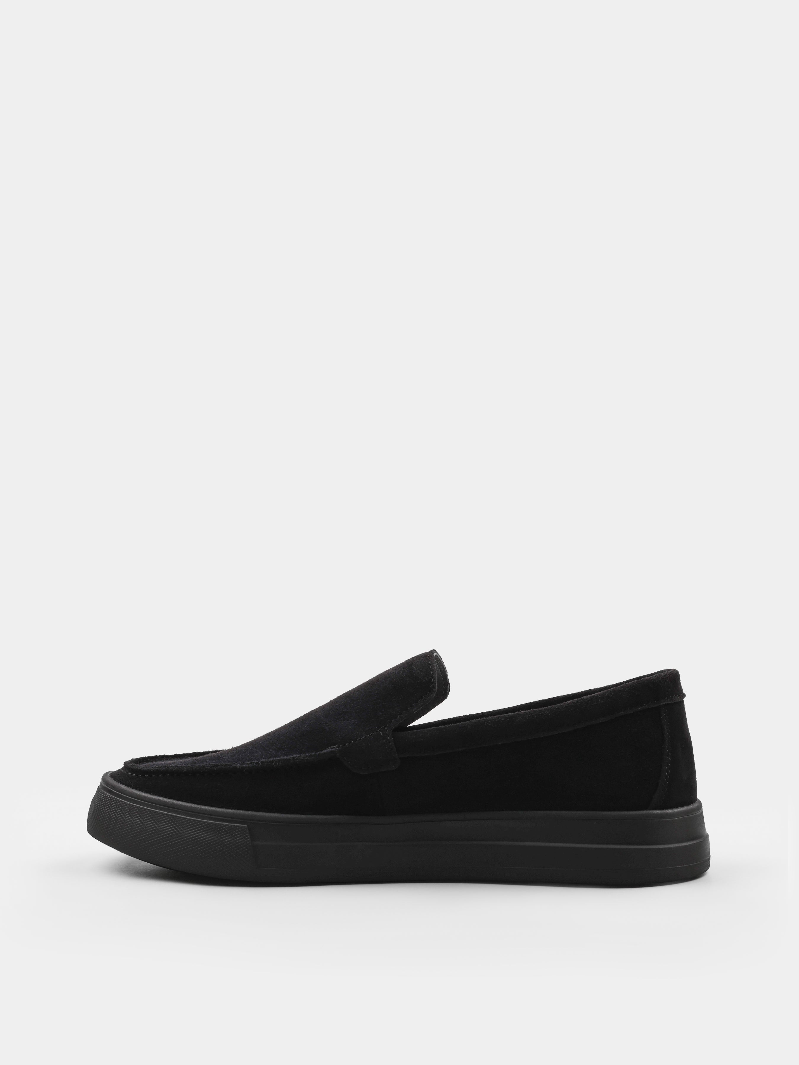 Spectrum Black Suede Loafers