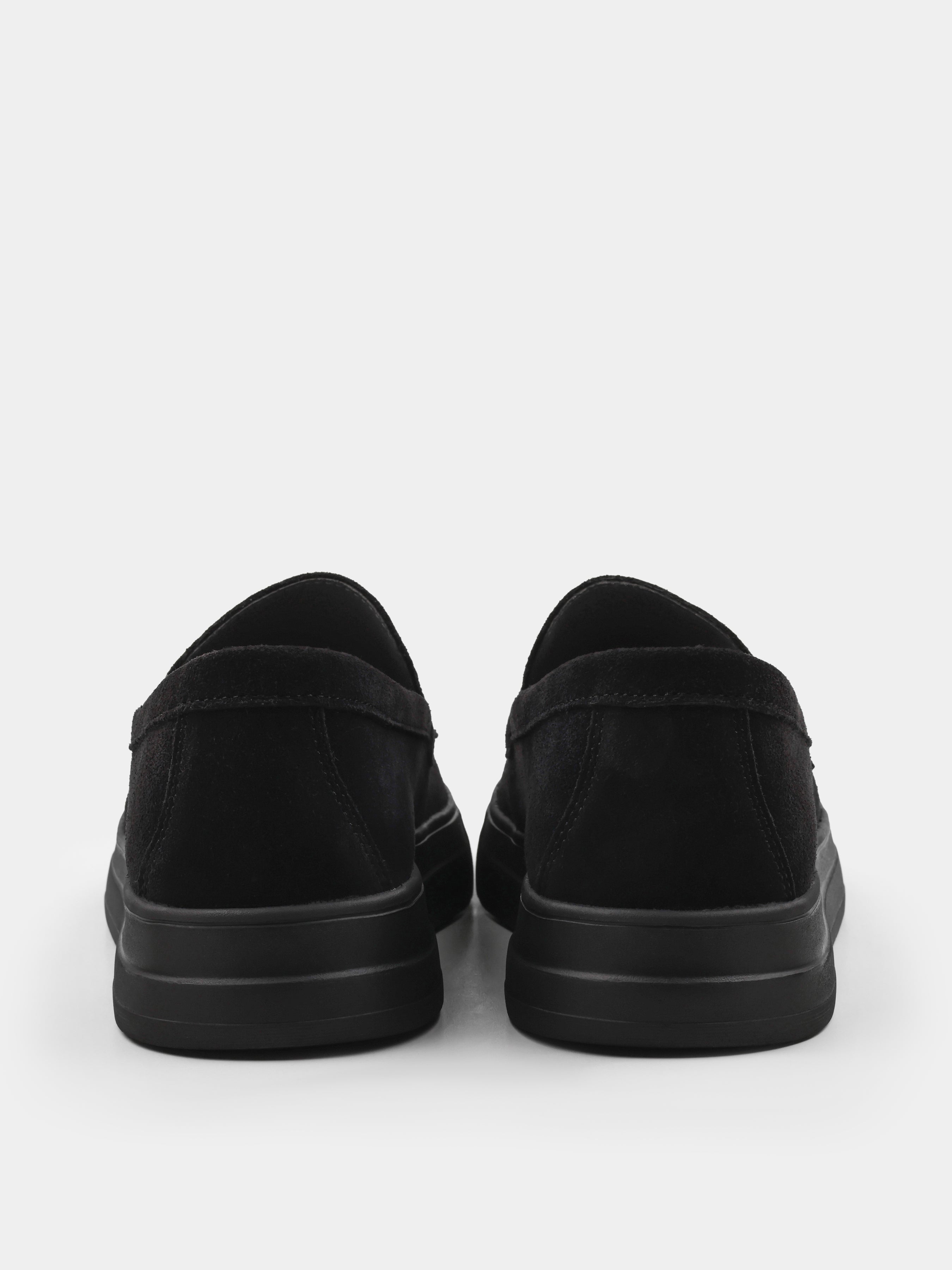 Spectrum Black Suede Loafers