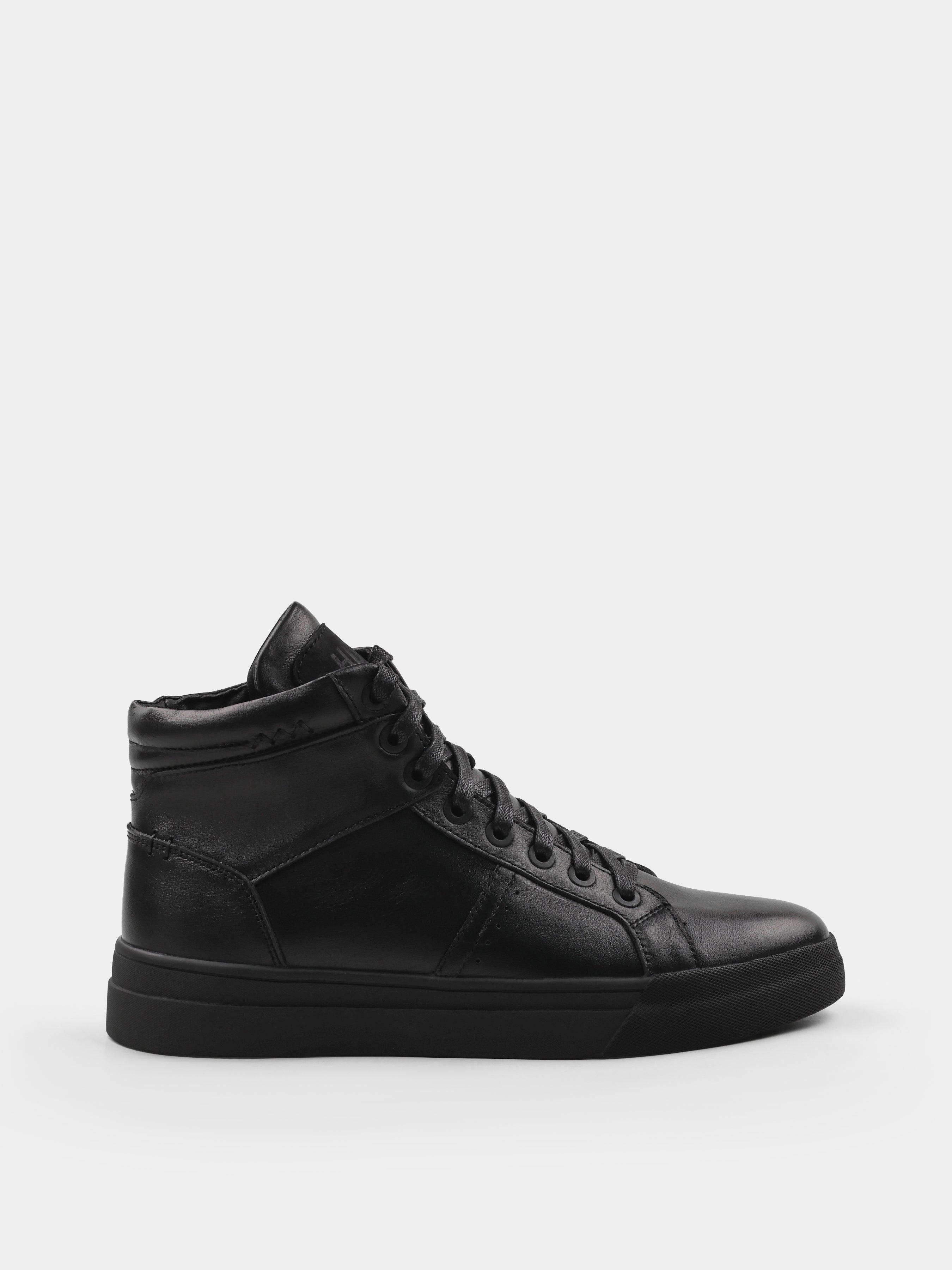 Sneakers, Winter Scusi,  Black, Men's shoes,
natural leather upper and  lining wool, right view 