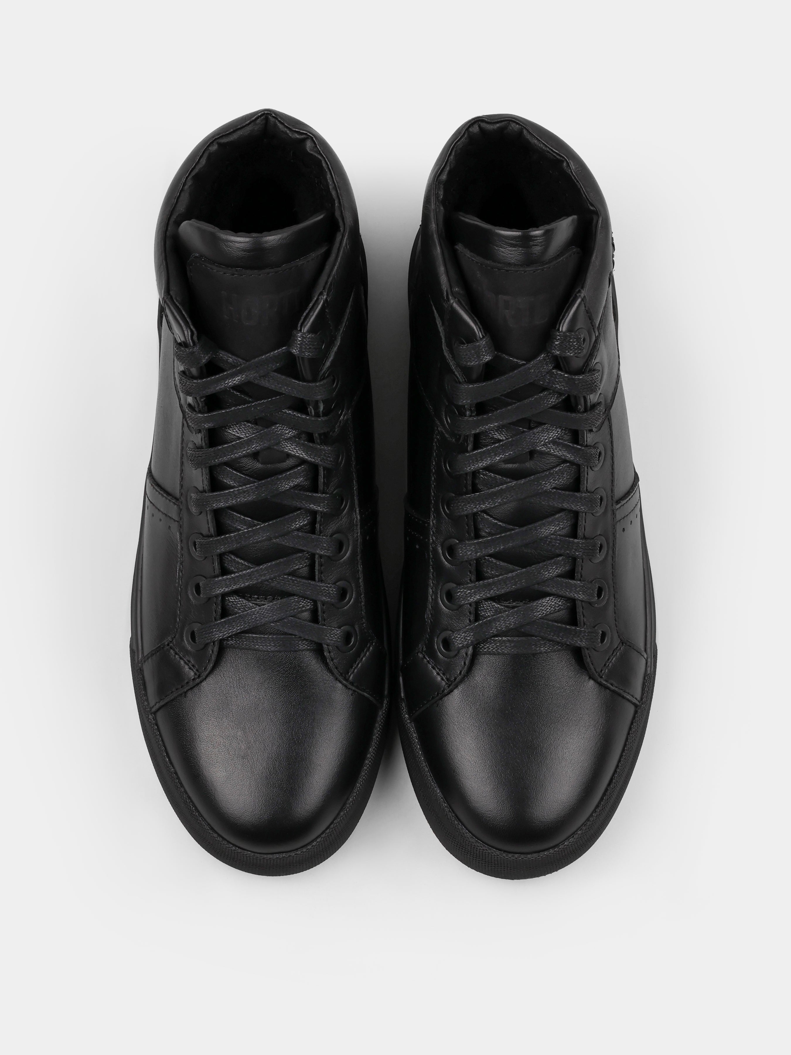 Sneakers, Winter Scusi,  Black, Men's shoes,
natural leather upper and  lining wool, front view