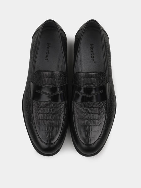 Buy Fenti Black Croc Loafers - Premium Leather Loafers for Men