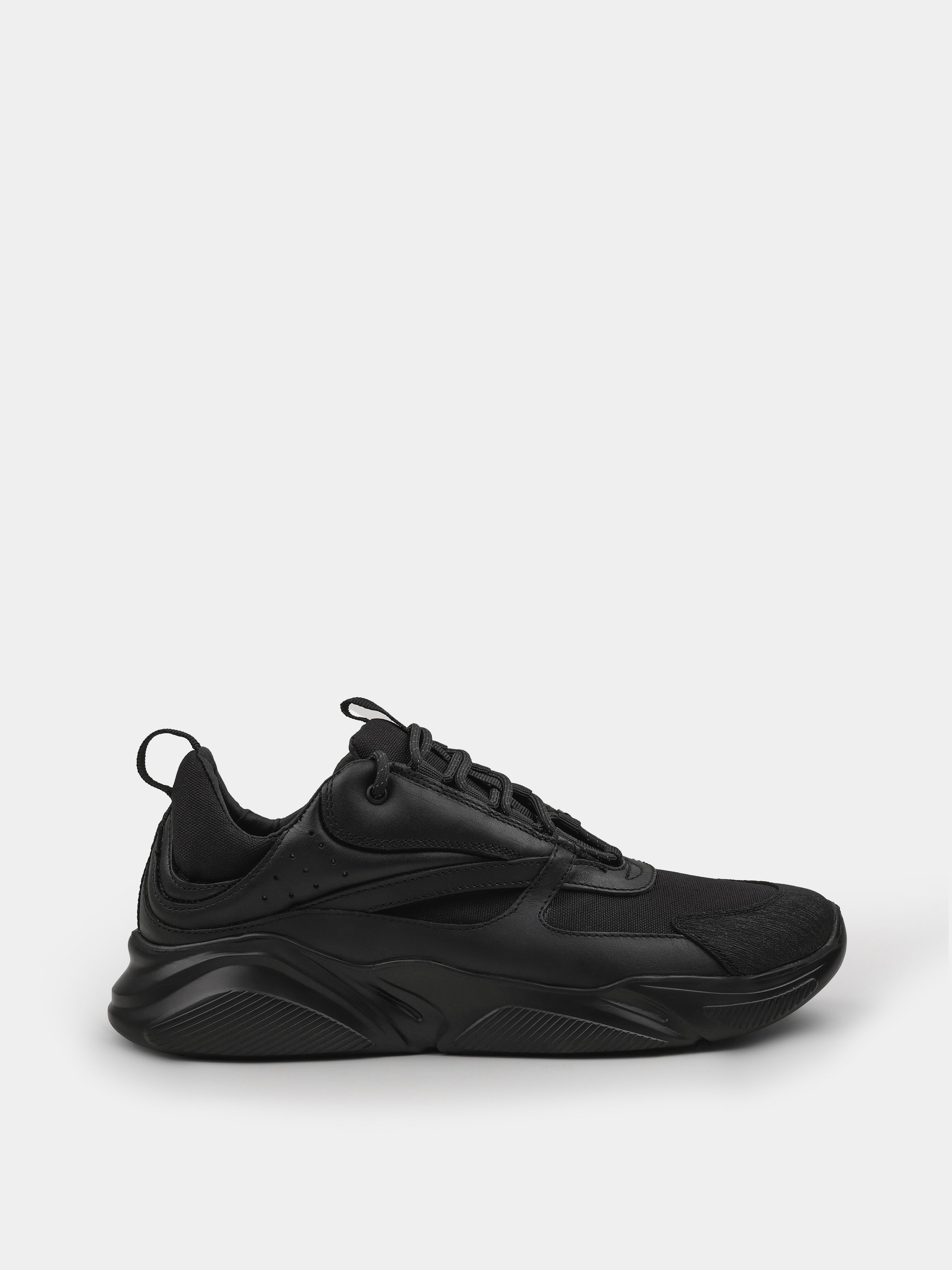 Sneakers, Speeding, Black, Men's shoes, natural leather/Cordura 1000D upper and textile lining, right view