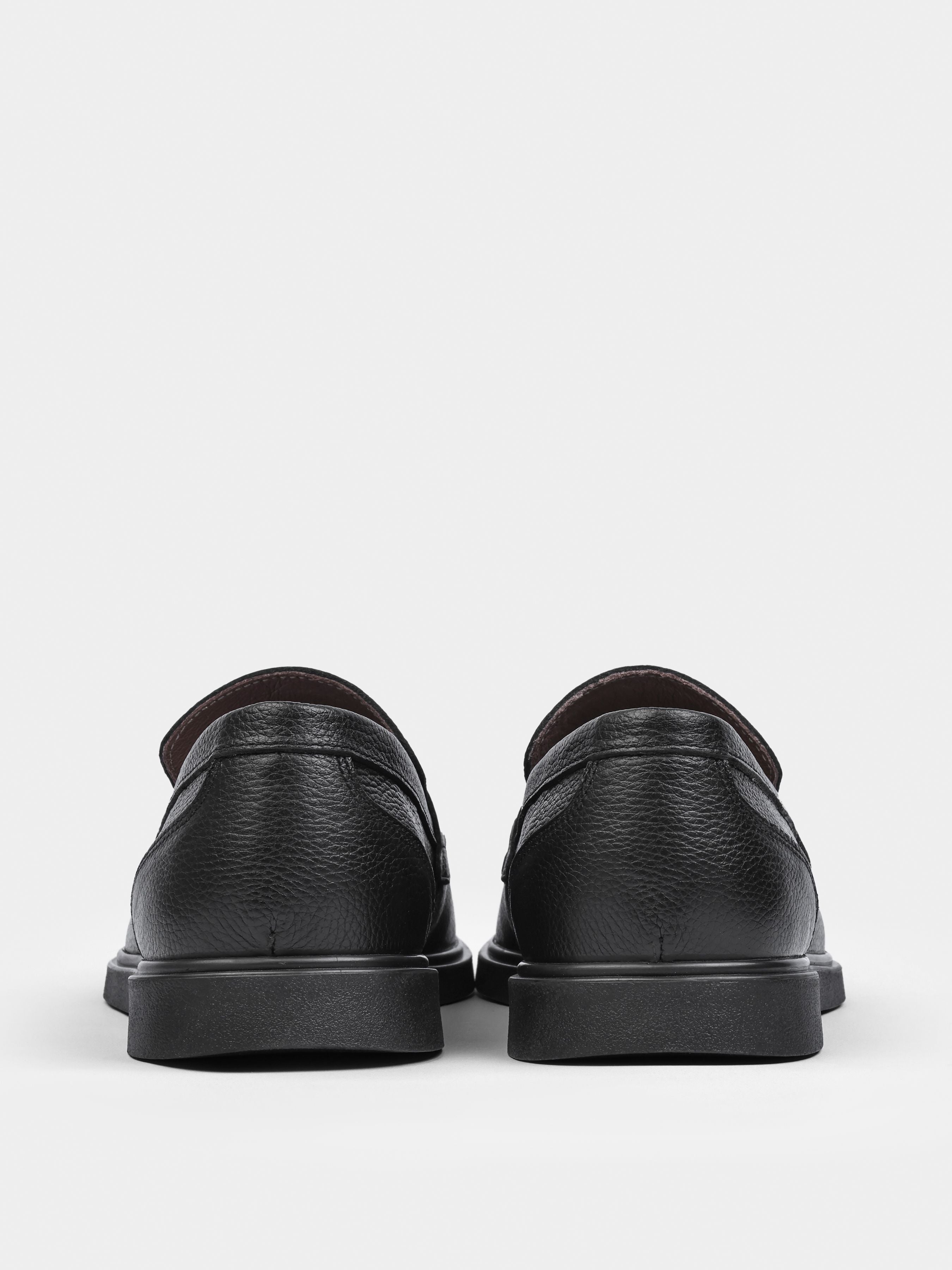 Prospero Black Leather Loafers