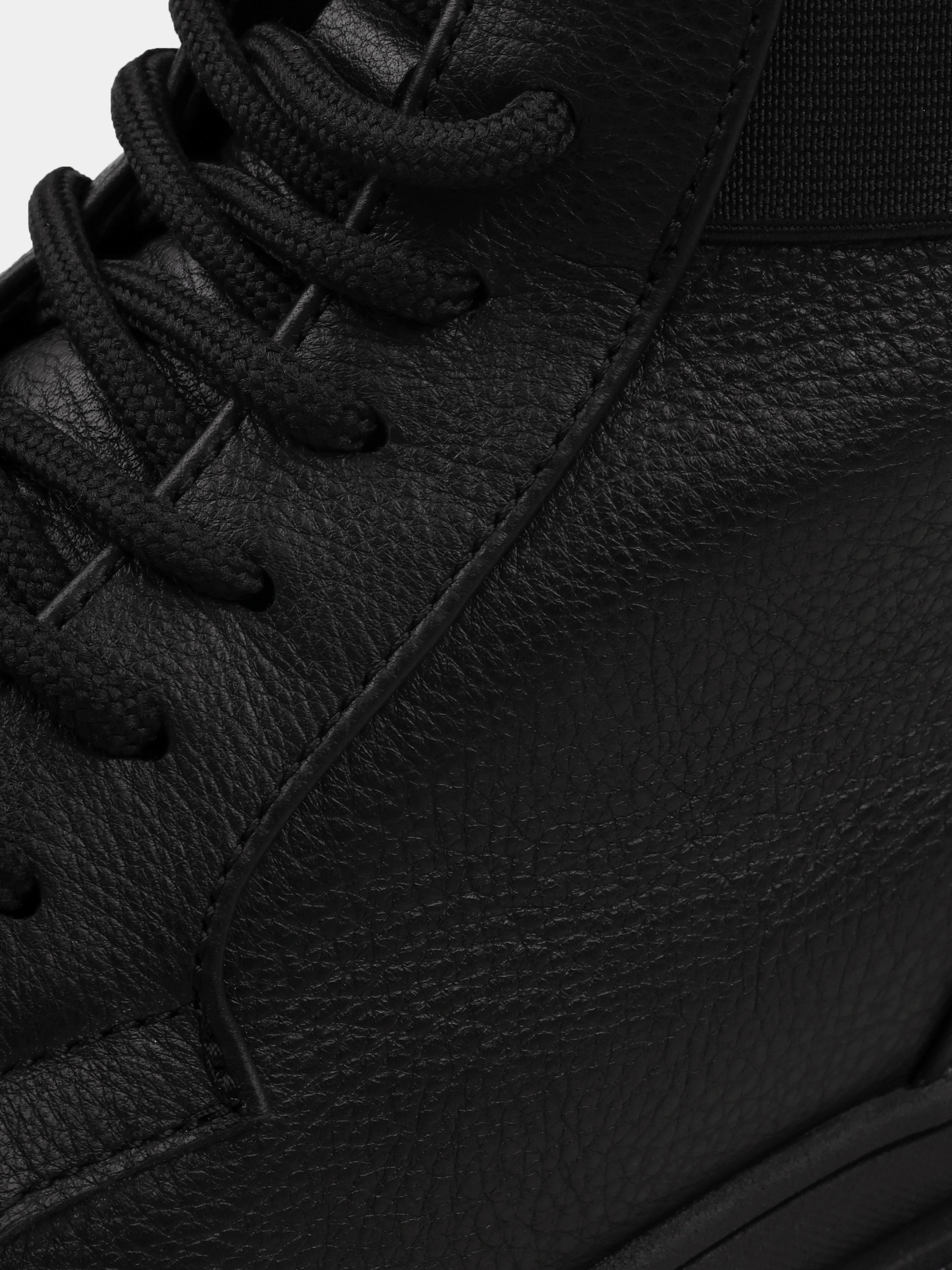 Boots, Primo, Black, Men's shoes, natural leather upper and fleece lining, laces view