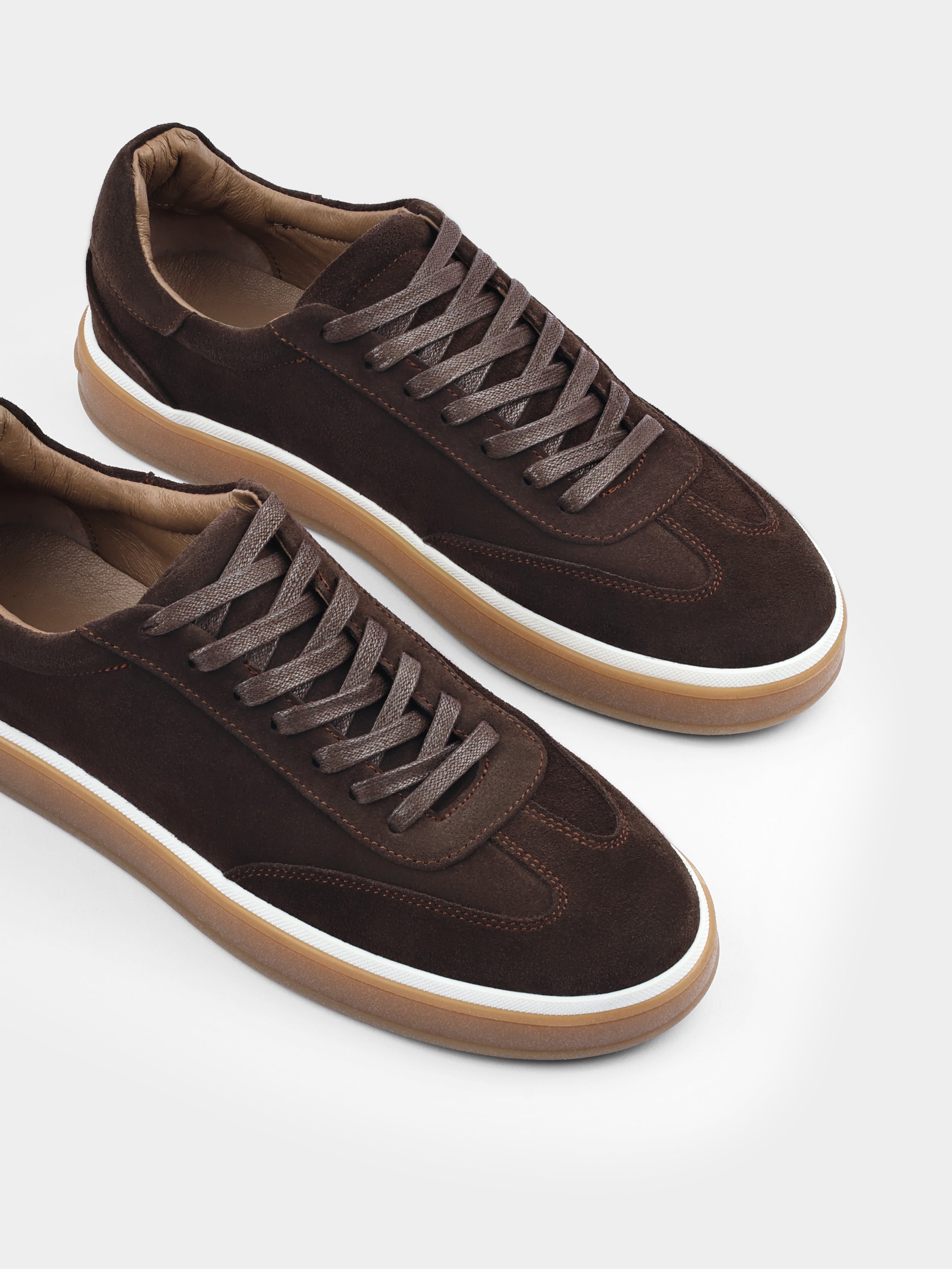 Volere Brown Suede Sneakers