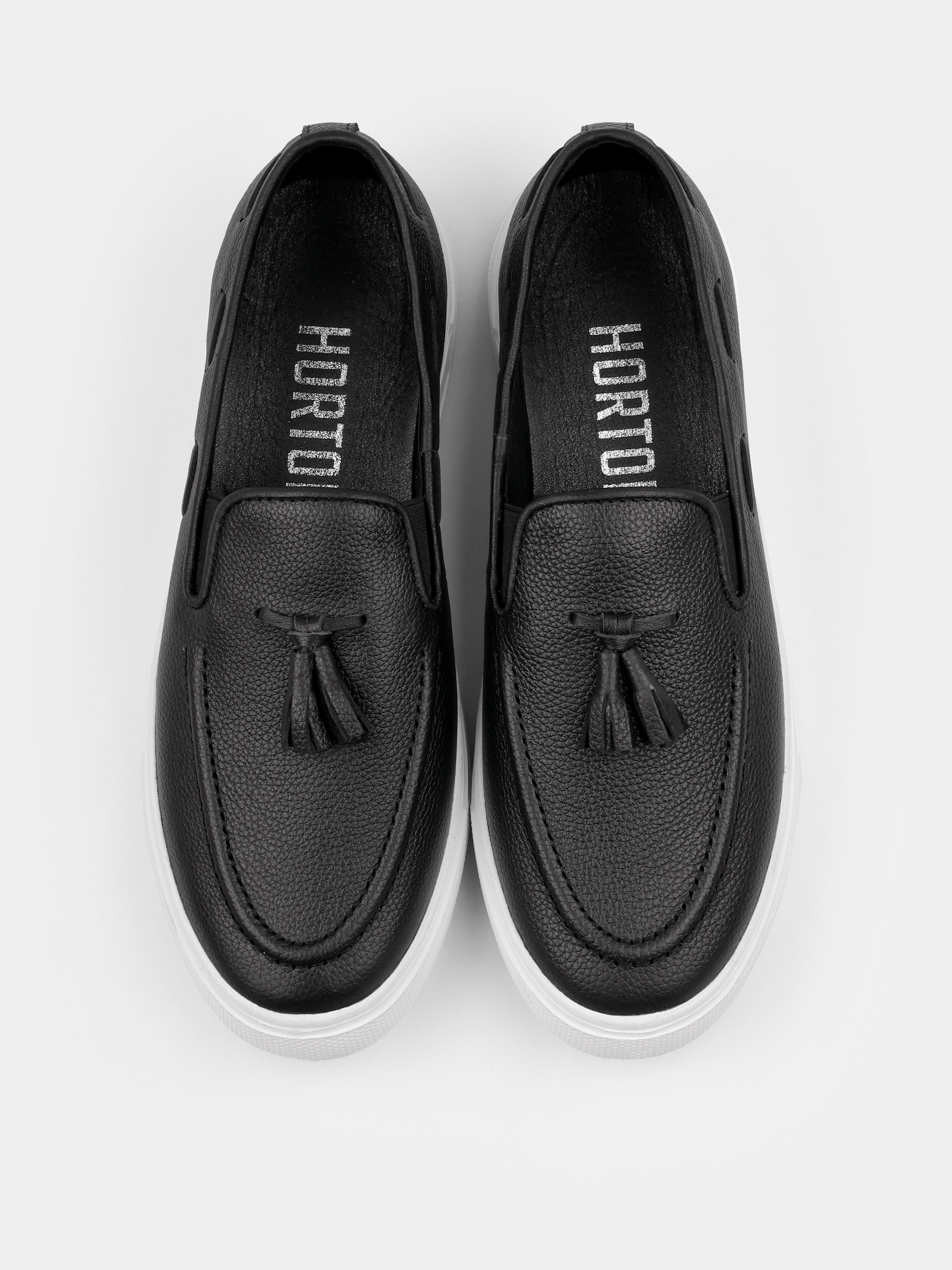 Spectr Black White Loafers