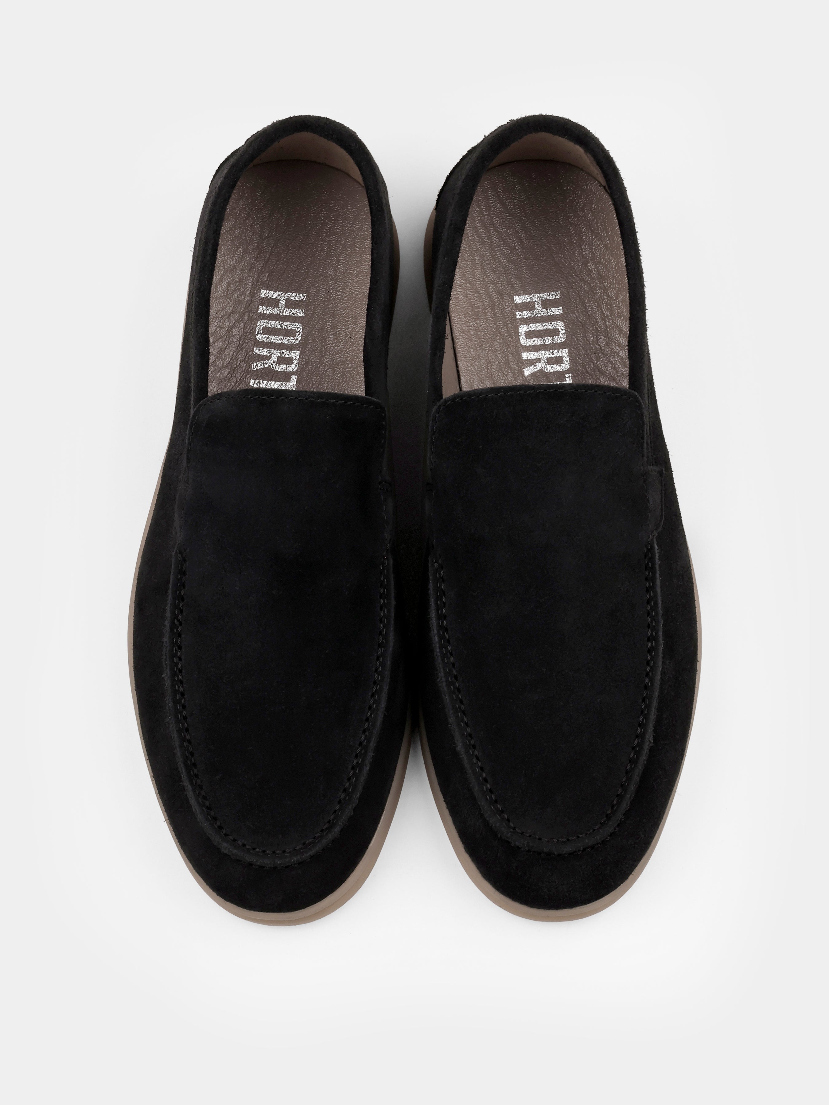 Fenda Black Suede Loafers